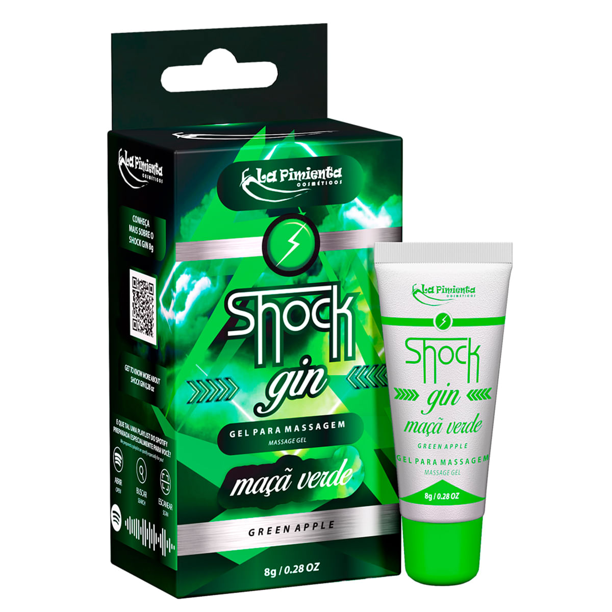 Shock Gin Excitante Elétrico Beijável 8g La Pimienta