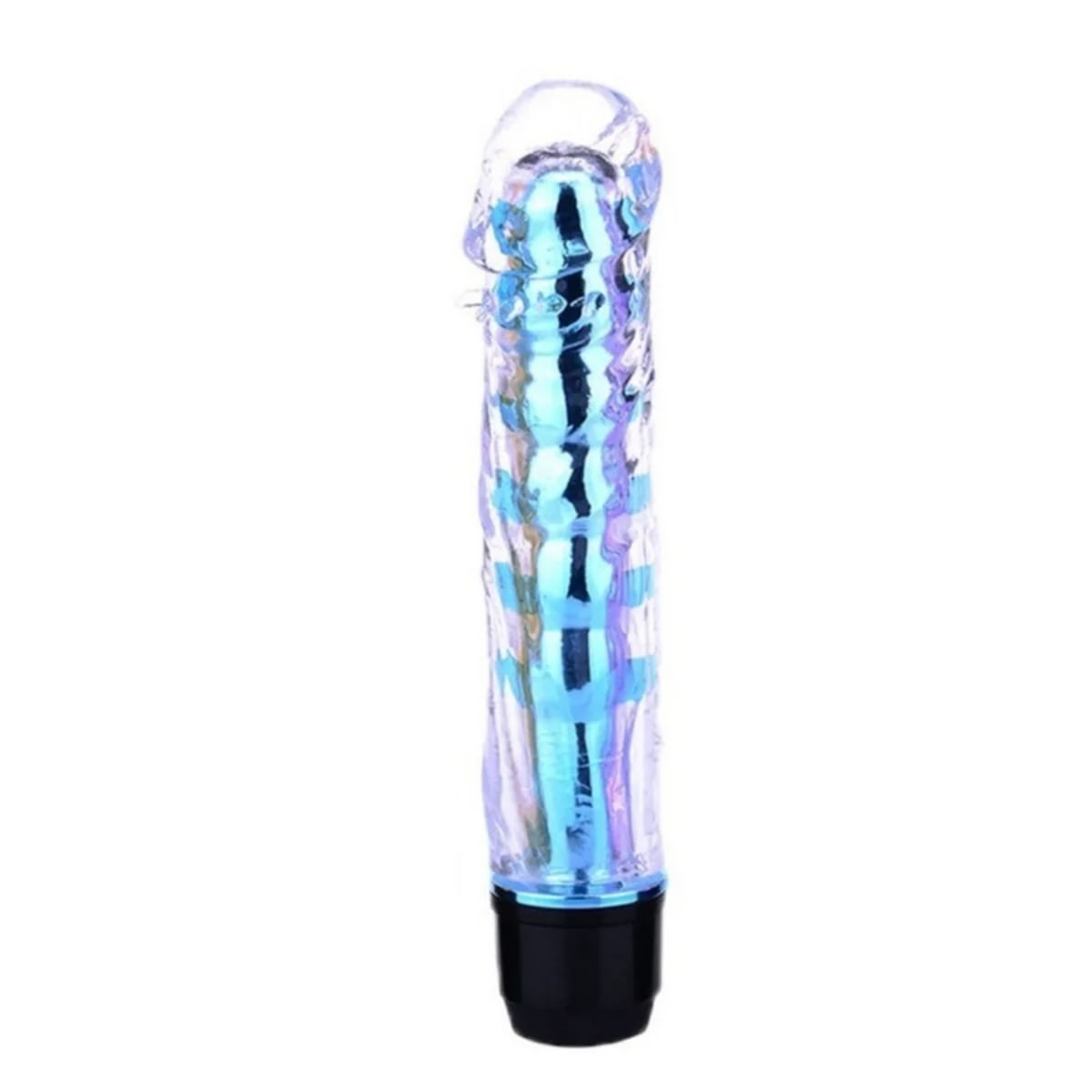 Vibrador Multivelocidade Translúcido com Glande Me Ame Sex Toys