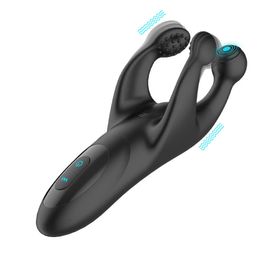 Cronos Vibrador Peniano com Estimulador de Testículos e 10 Modos de Vibração e Pulsação Me Ame Sex T
