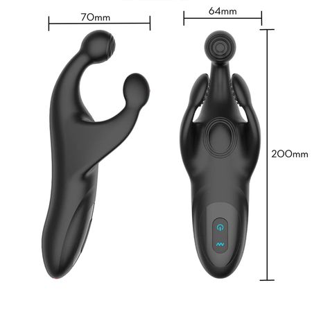Cronos Vibrador Peniano com Estimulador de Testículos e 10 Modos de Vibração e Pulsação Me Ame Sex T