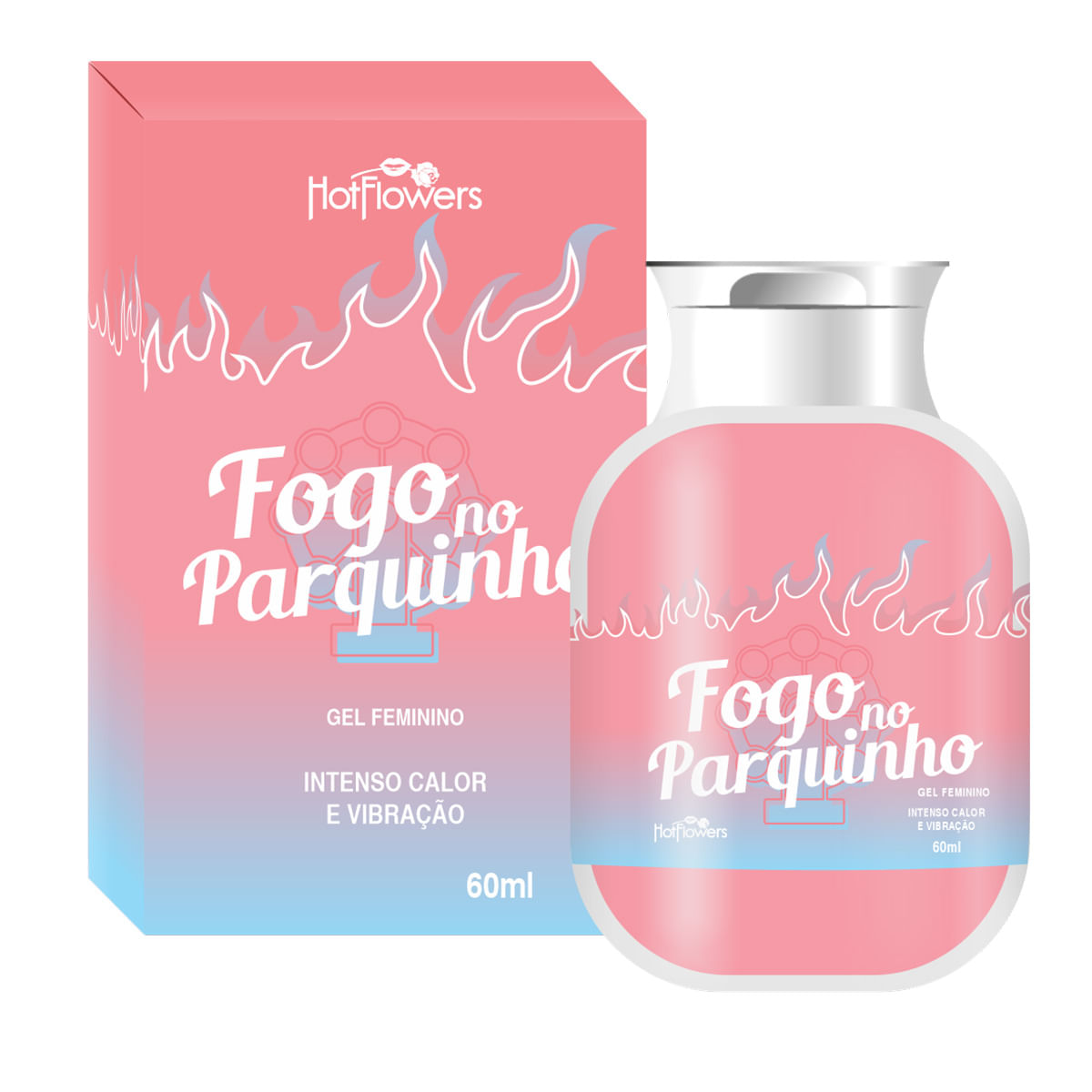 Fogo no Parquinho Gel Excitante Feminino Que Esquenta e Vibra 60ml Hot Flowers Fogo no Parquinho Gel Excitante Feminino Que Esquenta e Vibra 60ml Hot Flowers