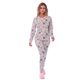 Pijama Aconchego Feminino Viscolycra com Manga Longa e Calça Estampada Victory