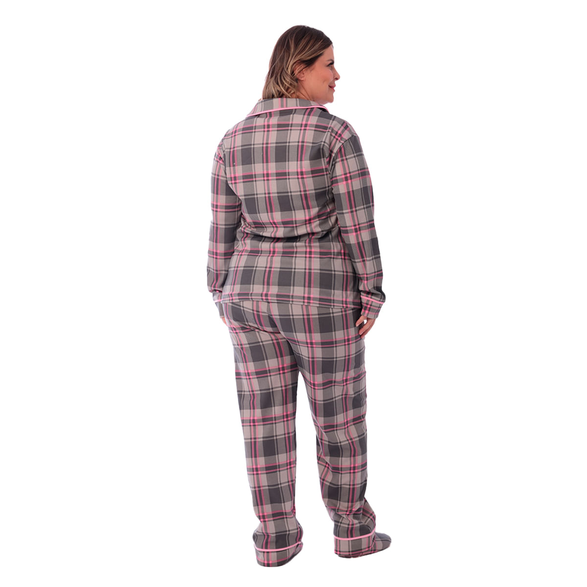 Pijama Longo Plus Size Americano Feminino