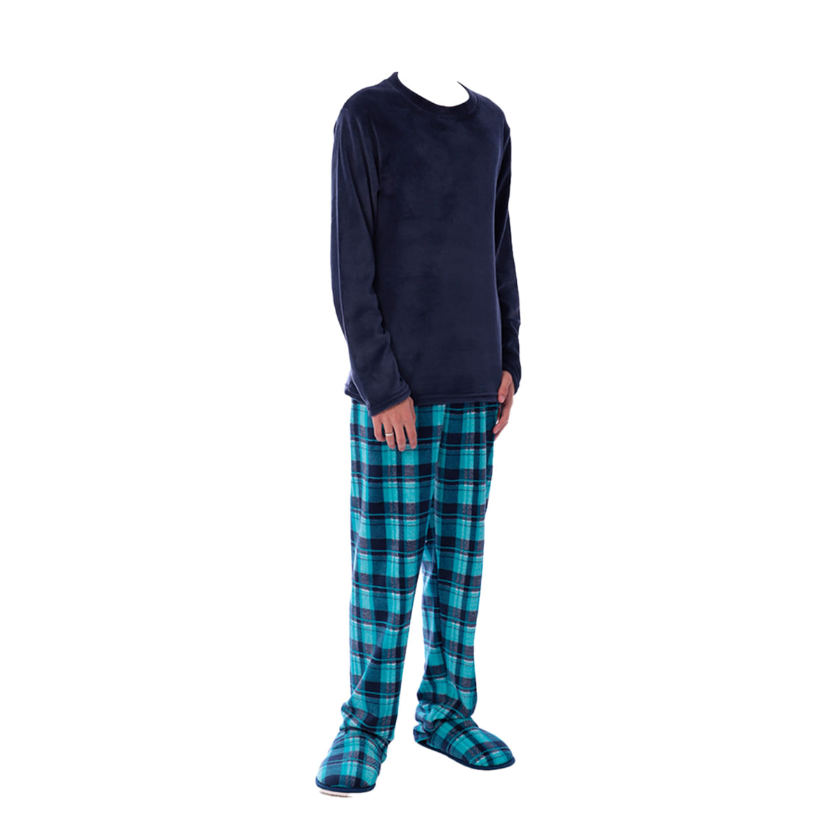 Pijama Lord Juvenil  Masculino Fleece com Manga Longa e Calça Coleção Inverno Victory