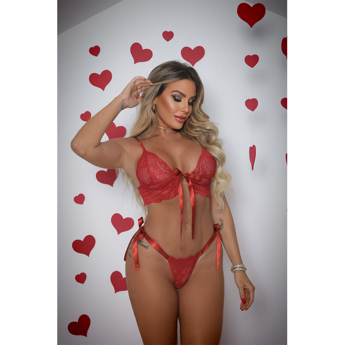 Conjunto sem Bojo com Amarração Frontal Coleção Doce Veneno My Fábrica
