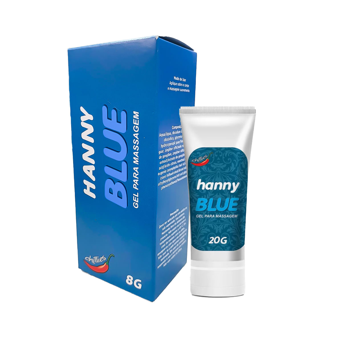 Hanny Blue Gel Anestésico Corporal 20g Chillies