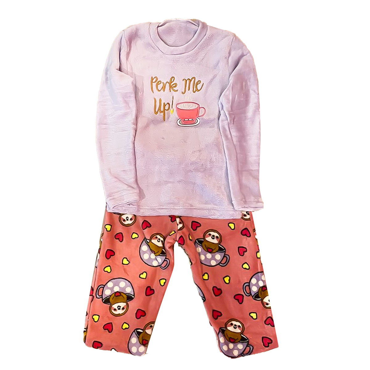 Pijama Majestosa Infantil Fleece com Manga Longa e Calça Coleção Inverno Victory