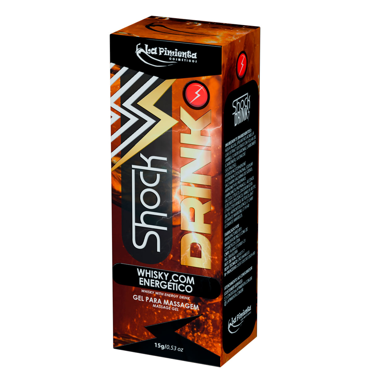 Shock Drink Gel Vibrador Liquido Excitante 15g La Pimienta