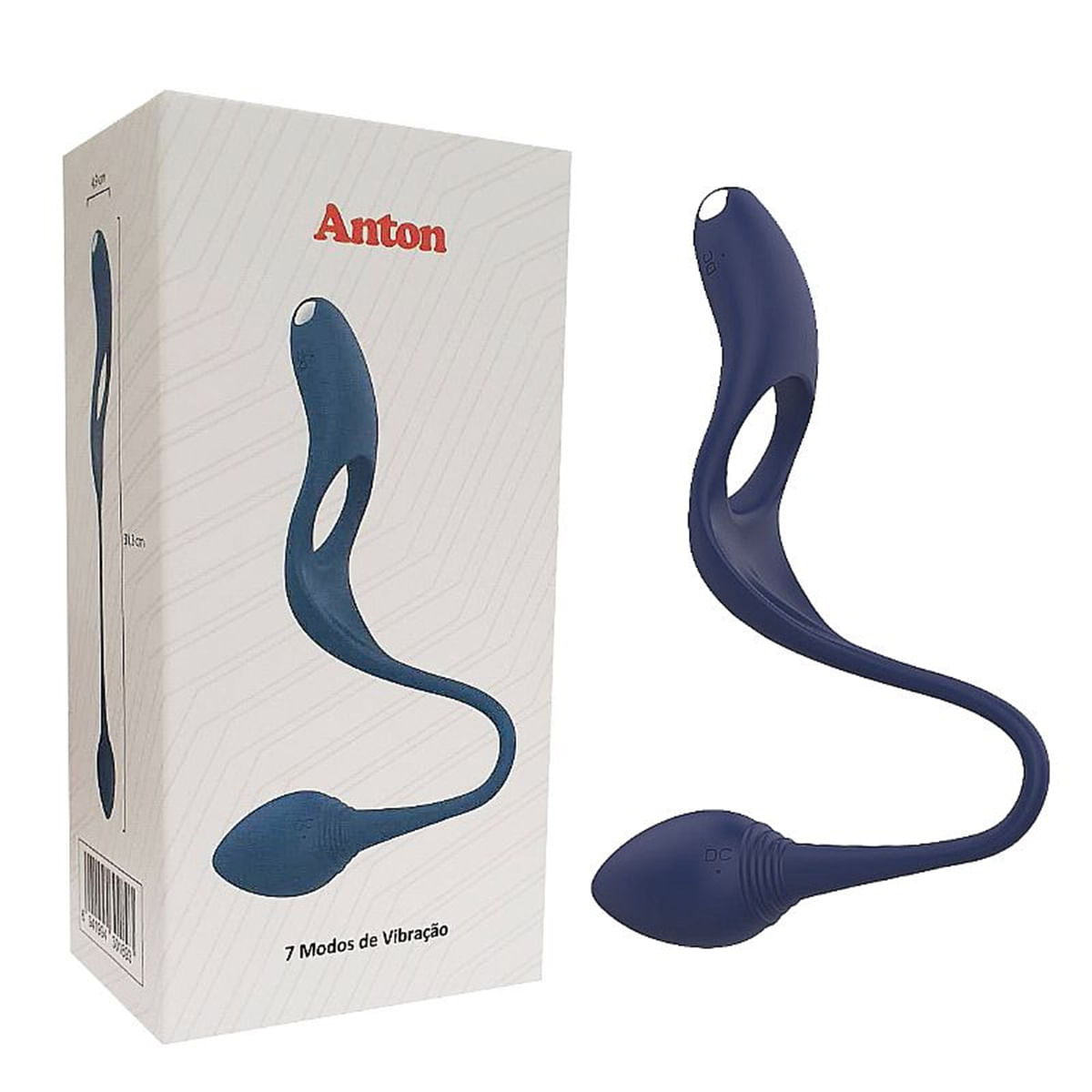 Antom Anel Peniano com Estimulador de Clitóris e Plug Anal com 7 Modos de Vibração Sexy Import