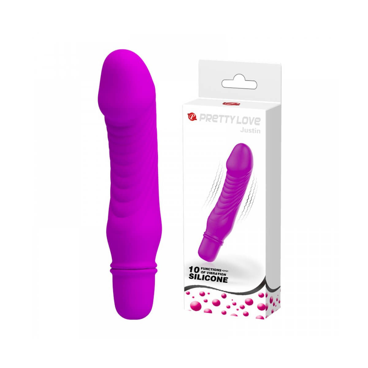 Mini Vibrador Pretty Love Justin com Formato de Glande e 10 Modos de Vibração Vip Mix