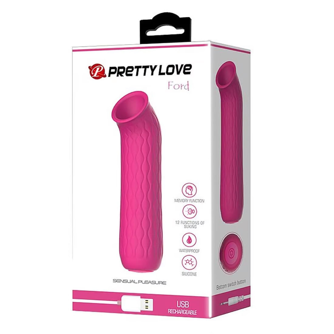 Pretty Love Ford Vibrador Estimulador Clitoriano com 12 Modos de Sucção 3R Import