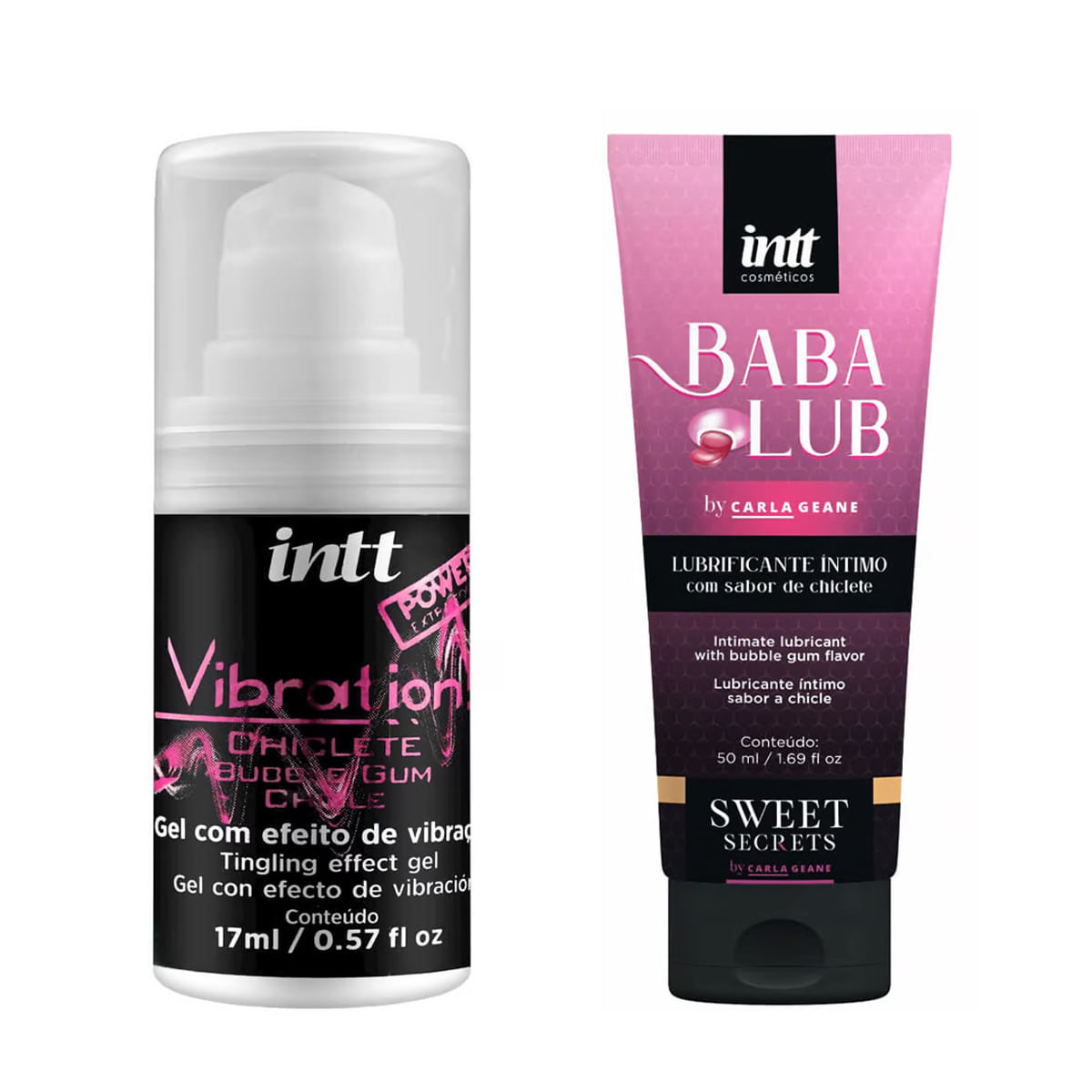 Kit Erótico com Vibration Chiclete e Babalub Intt