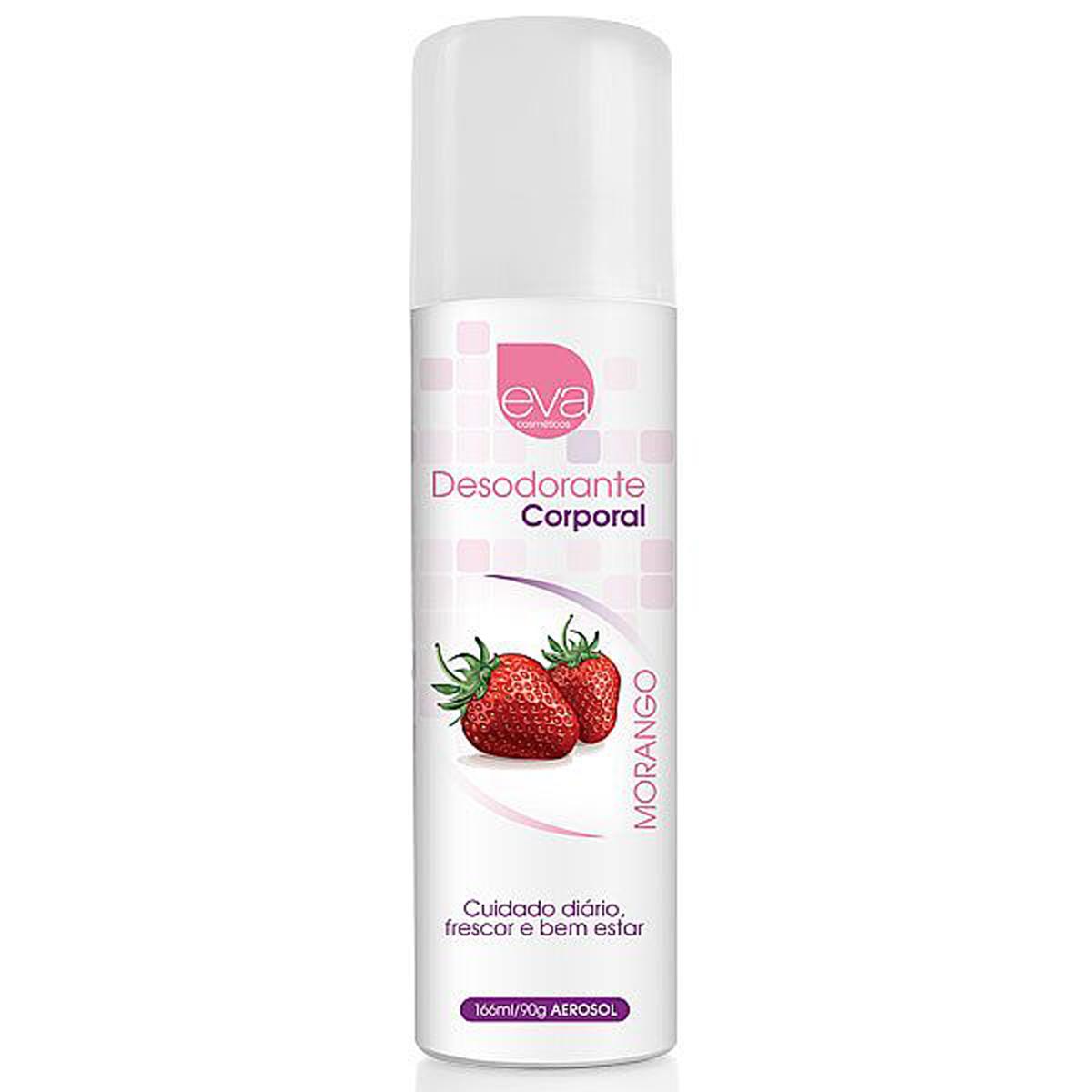 Desodorante Corporal Aerosol Morango 166ml Eva Collection - Miess