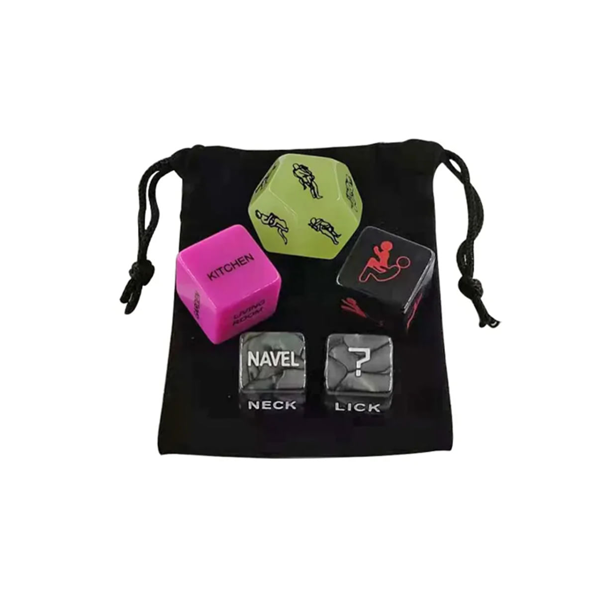 Kit com 5 Dados Eróticos Libb