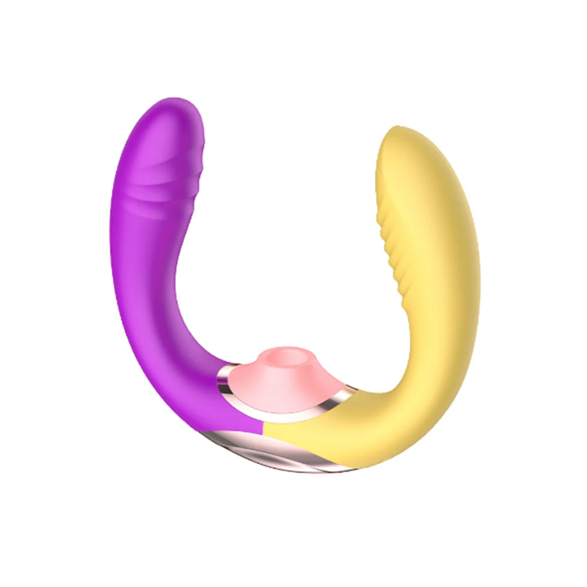 Vibrador Duplo para Lésbicas com Sugador e Movimento de Vem 10 modos de vibração Libb
