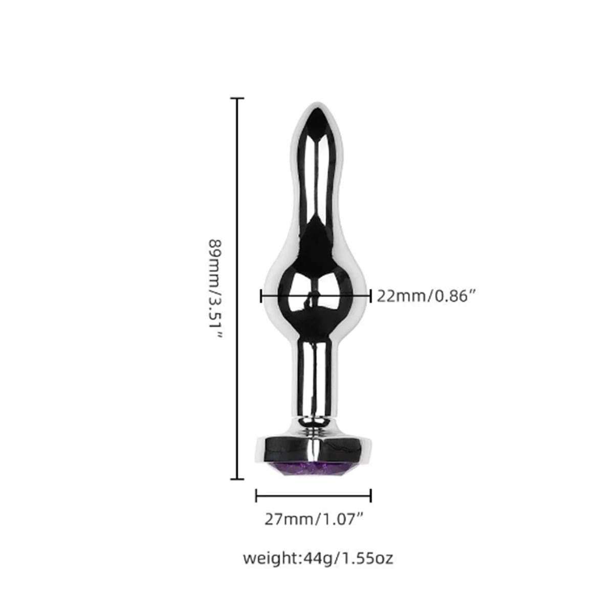 Plug Anal Escalonado de Metal em Formato de Naipe de Espada Libb