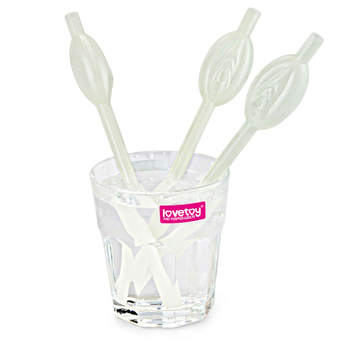 Kit com 9 Canudos em Formato de Vagina Fosforescentes Vip Mix Kit com 9 Canudos em Formato de Vagina Fosforescentes Vip Mix