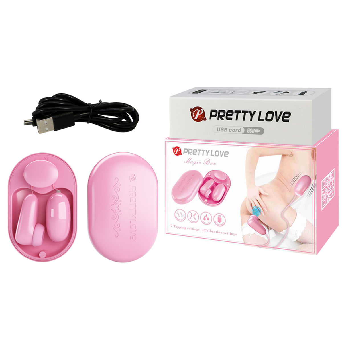 Cápsula Vibratória Magic Box com controle 12 Modos de Vibração e 7 Modos de Pulsação Vip Mix