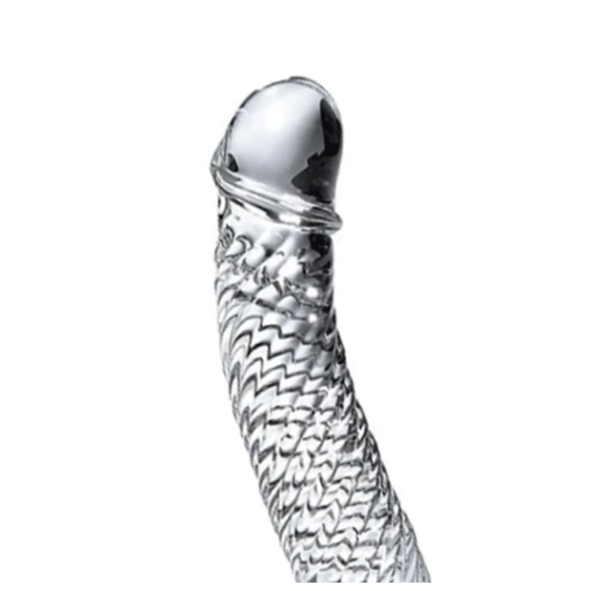 Dildo Prótese de Vidro Formato Pênis com Ondulações Libb