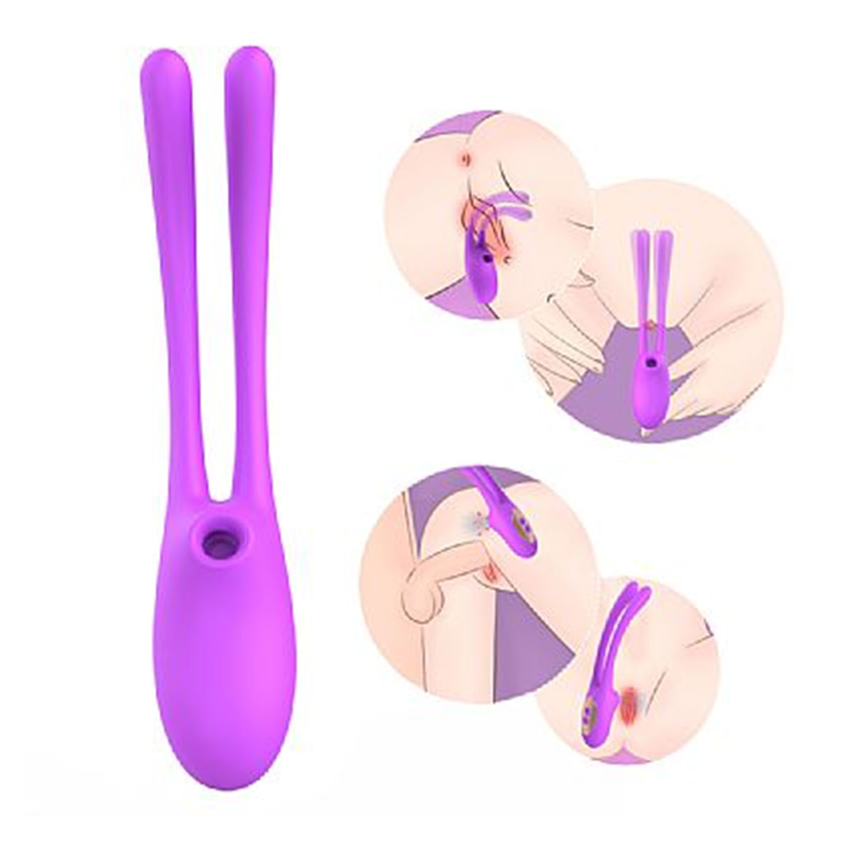 Rabbit Ear Vibrador de Ponto G e Clitóris com 9 Modos de Vibração e Pulsação Sexy Import