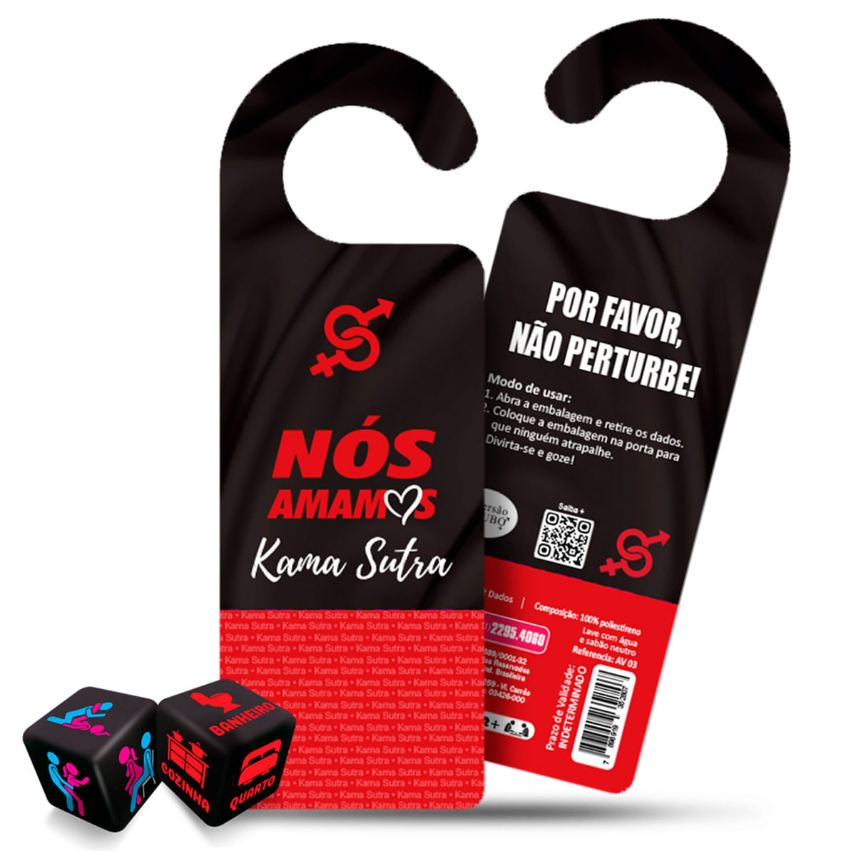 Nós Amamos Par de Dados Kama Sutra Hétero e Aviso de Porta Diversão ao Cubo Nós Amamos Par de Dados Kama Sutra Hétero e Aviso de Porta Diversão ao Cubo