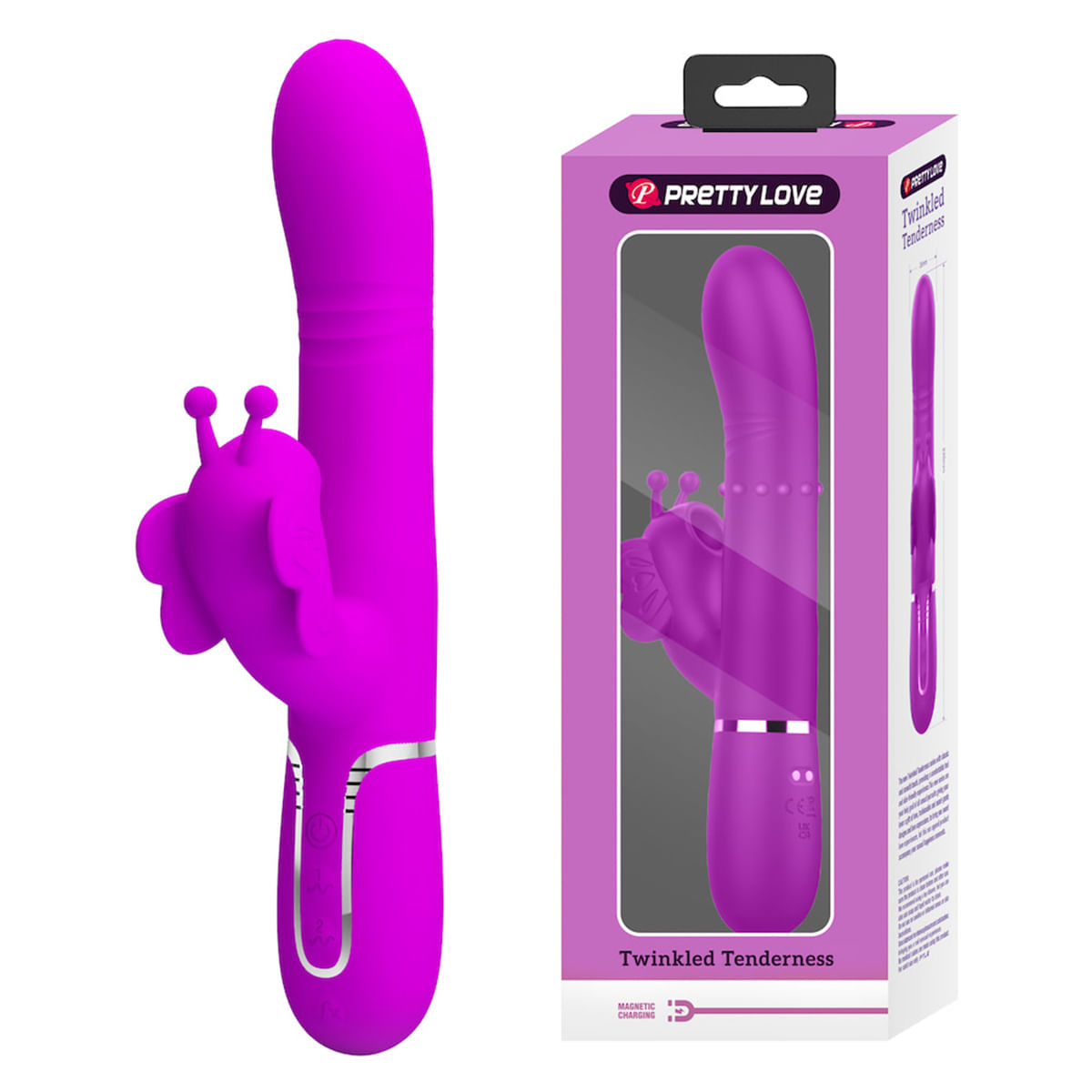 Vibrador Ponto G 4 em 1 com 7 Modos de Vibração e 7 modos de Pulsação e Vai e Vem da Vip Mix