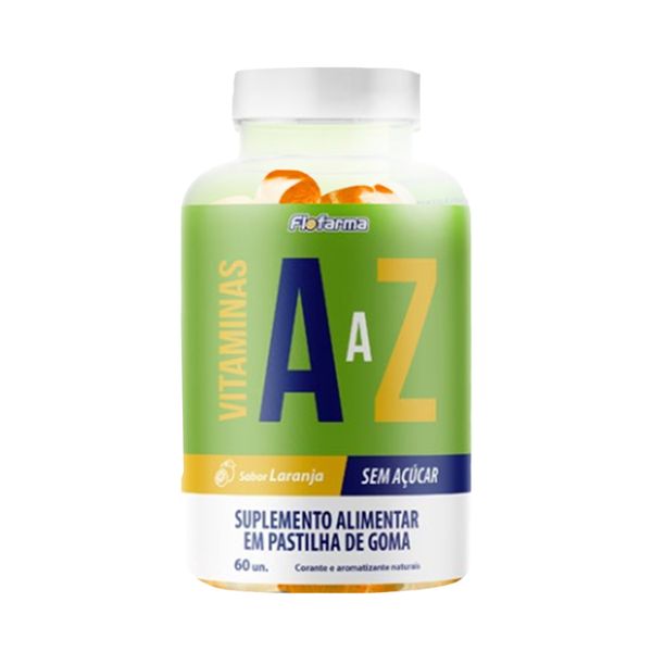 Vitamina A a Z Suplemento Alimentar Pastilha de Goma 60 Unidades Flofarma