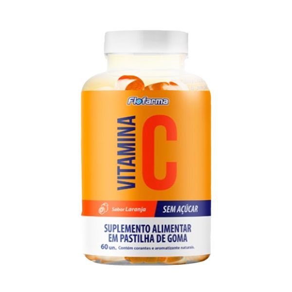 Vitamina C Suplemento Alimentar Pastilha de Goma Flofarma 60 Unidades Flofarma