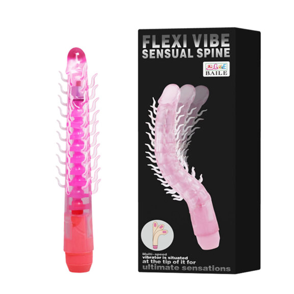 Flexi Vibe Vibrador Vertebrado com Saliências 3R Import