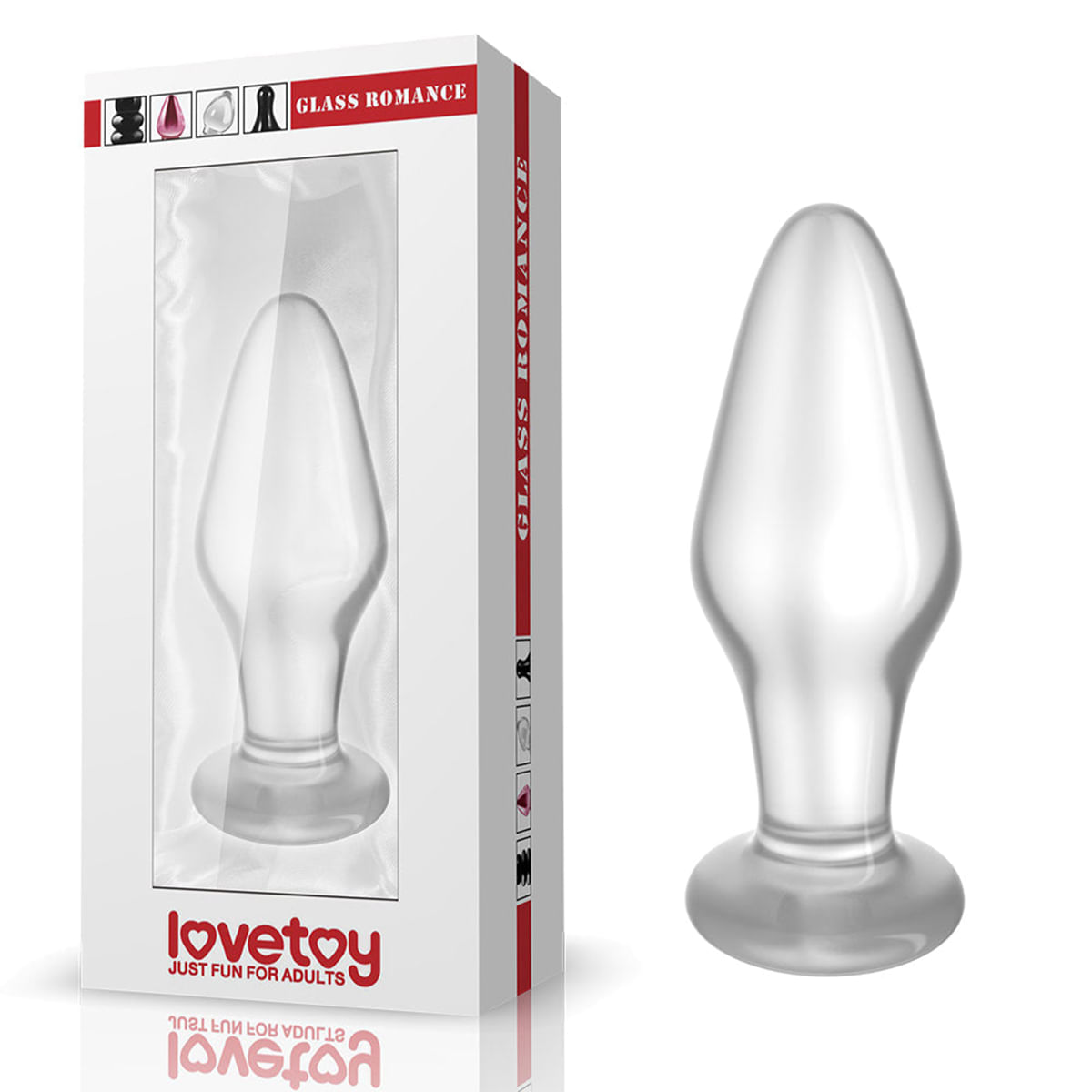 Plug Anal de Vidro 10x3,7cm Glass Romance Vip Mix