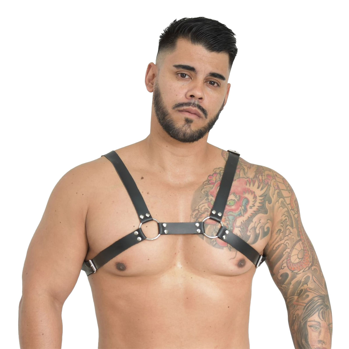 Harness Isaac em Couro Sintético Ajustável Êxtase Harness Isaac em Couro Sintético Ajustável Êxtase