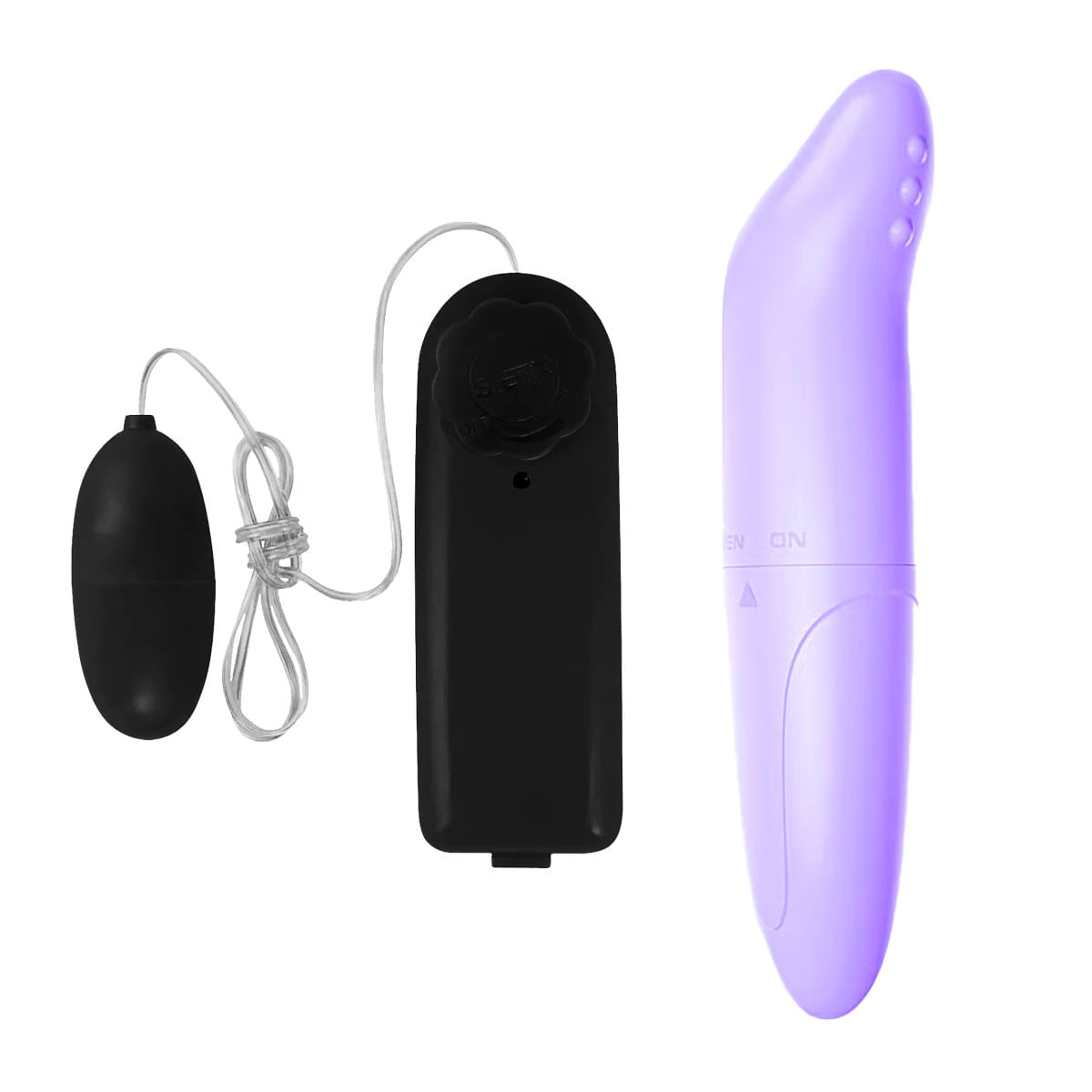 Kit Erótico com Vibrador Ponto G e Bullet Mini Vibrador Multivelocidade Vip Mix