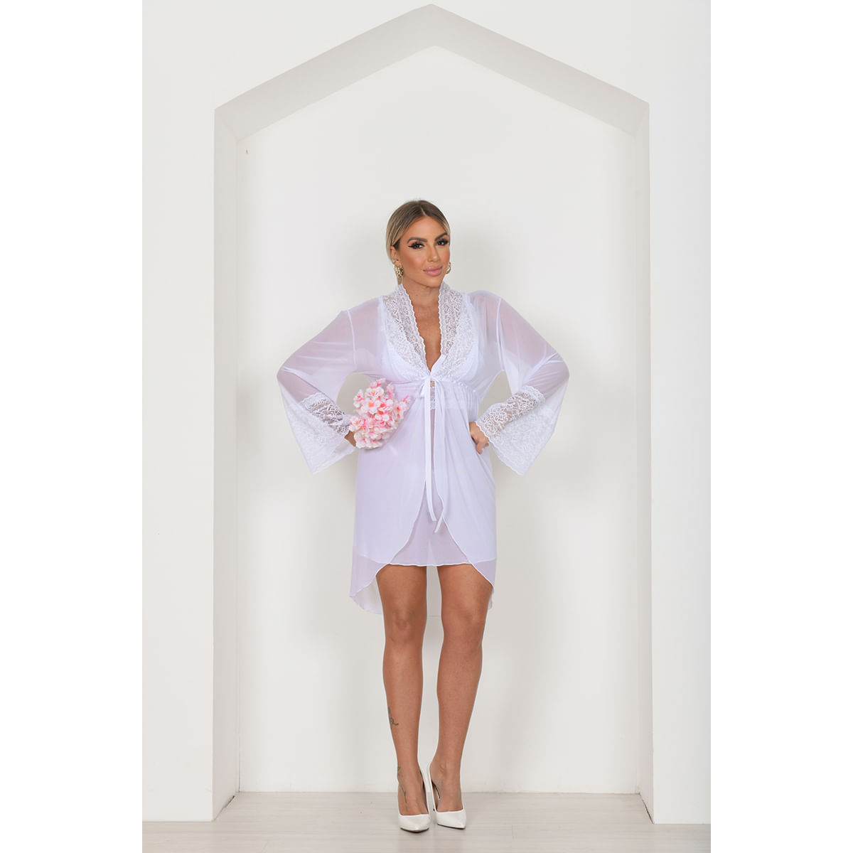 Robe Amarração Frontal Renda Coleção Doce Veneno My Fábrica