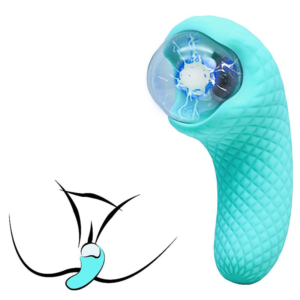 Vibrador de Clitóris 10 Modos de Vibração com  Esfera de Energia Estática Sexy Import