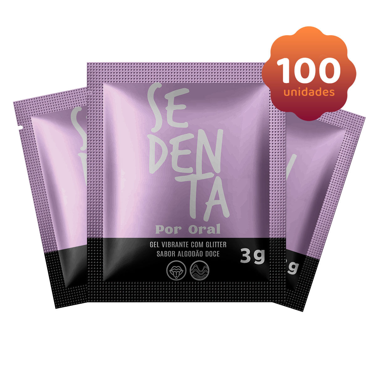Kit Erótico com 100 Sachês Sedenta Por Oral Algodão Doce 3g Pepper Blend Kit Erótico com 100 Sachês Sedenta Por Oral Algodão Doce 3g Pepper Blend