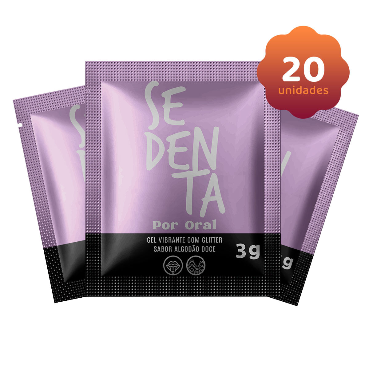 Kit Erótico com 20 Sachês Sedenta Por Oral Algodão Doce 3g Pepper Blend Kit Erótico com 20 Sachês Sedenta Por Oral Algodão Doce 3g Pepper Blend