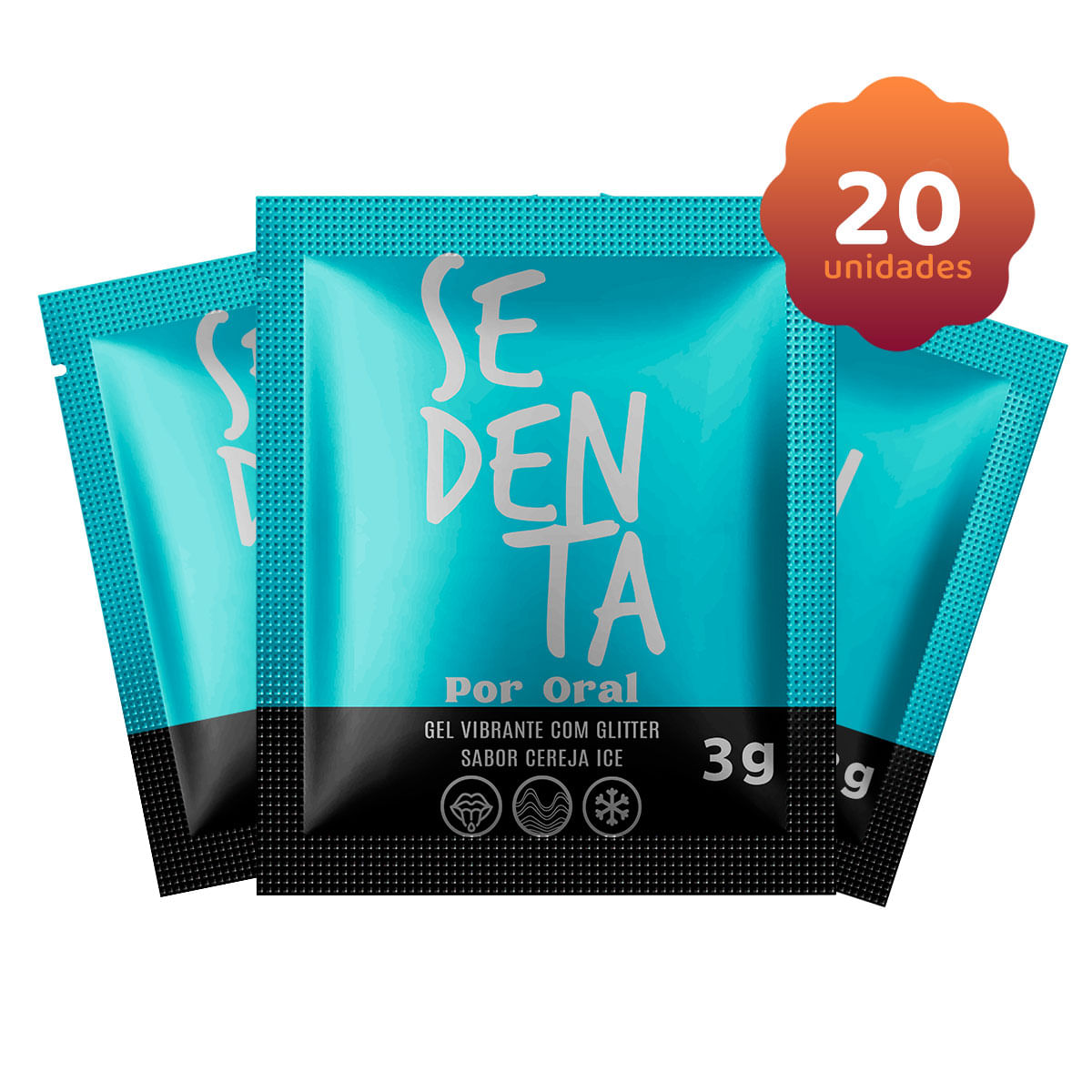 Kit Erótico com 20 Sachês Sedenta Por Oral Cereja Ice 3g Pepper Blend Kit Erótico com 20 Sachês Sedenta Por Oral Cereja Ice 3g Pepper Blend