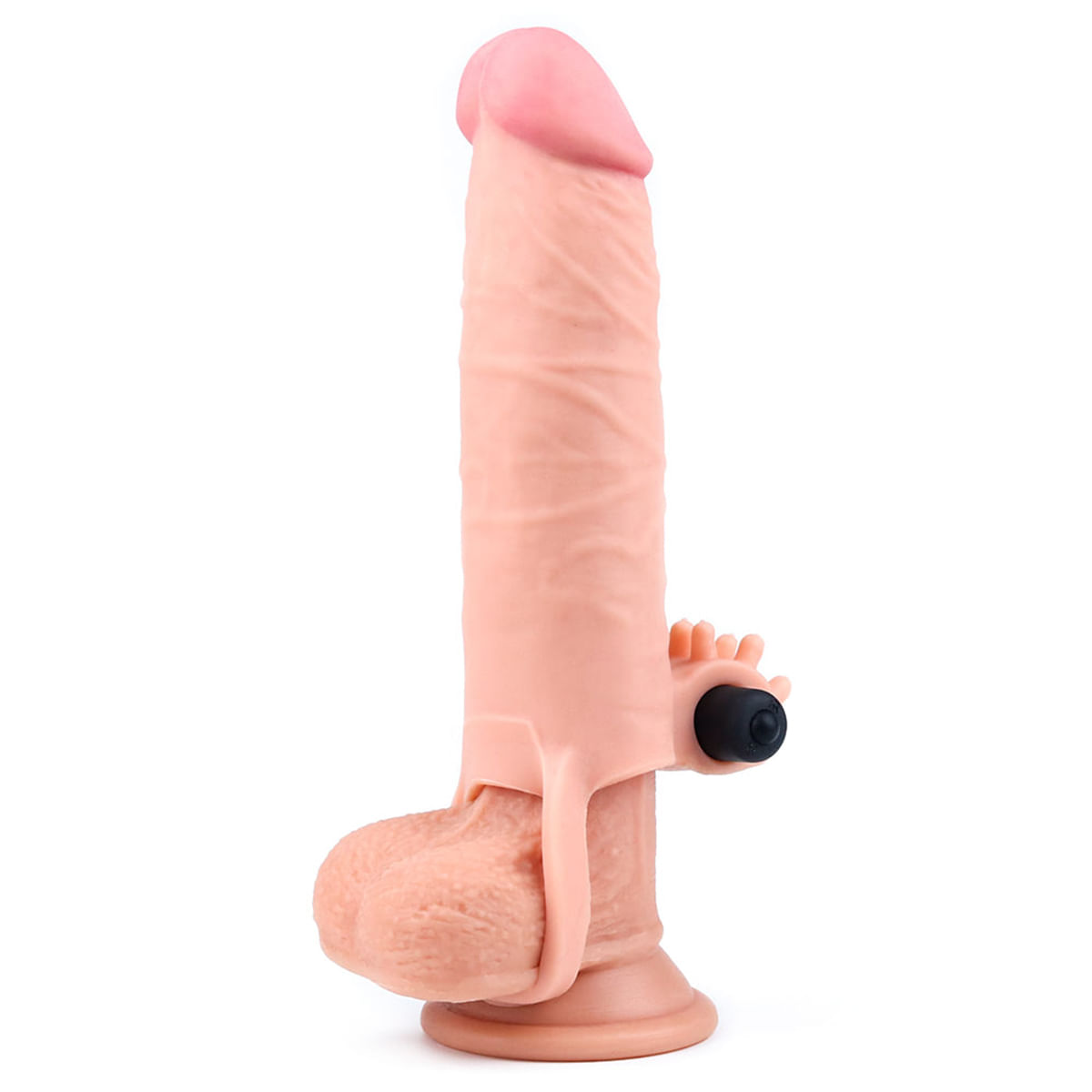 Capa Peniana com Cápsula Vibratória 5 cm e Anel para Escroto Vip Mix