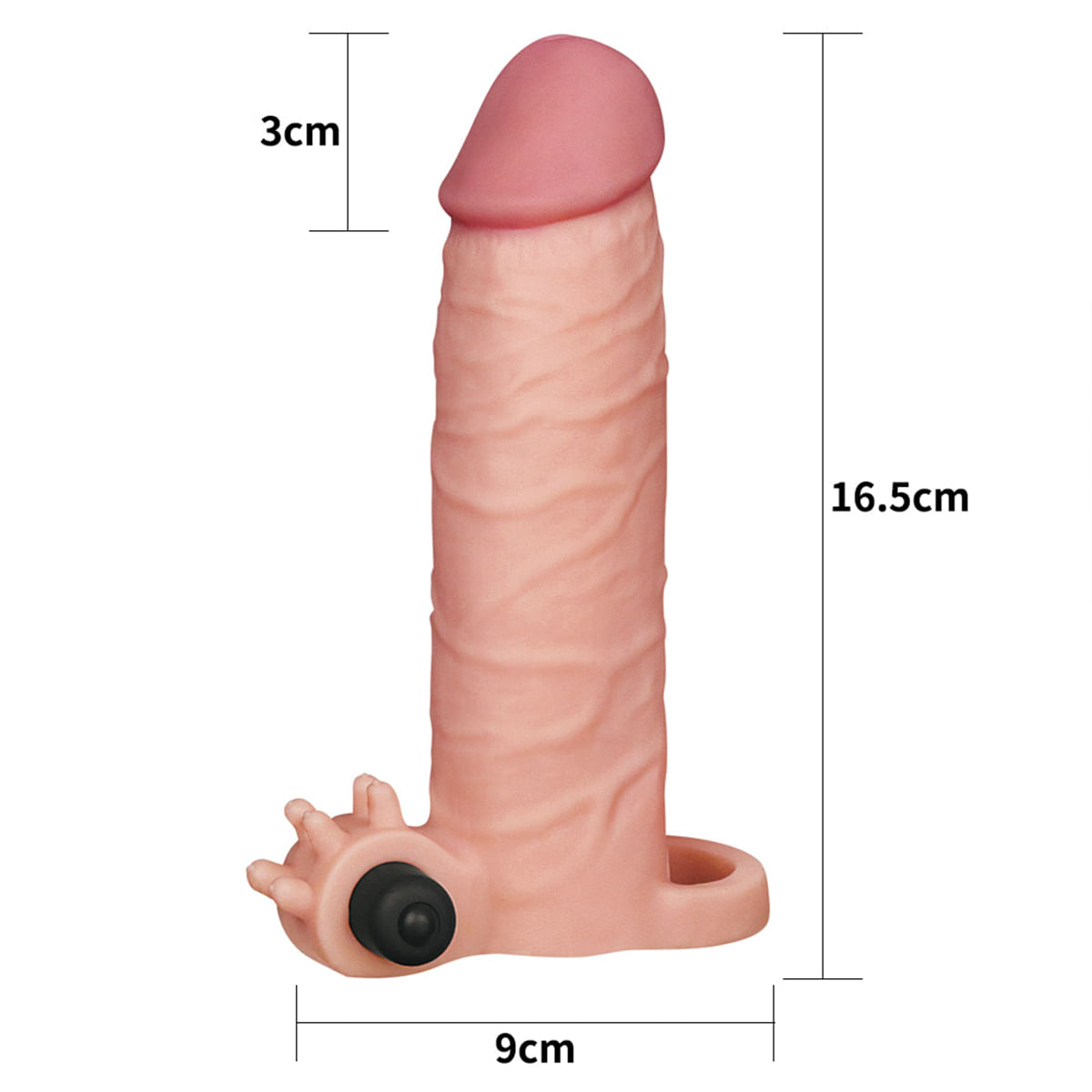 Capa Peniana com Cápsula Vibratória 5 cm e Anel para Escroto Vip Mix