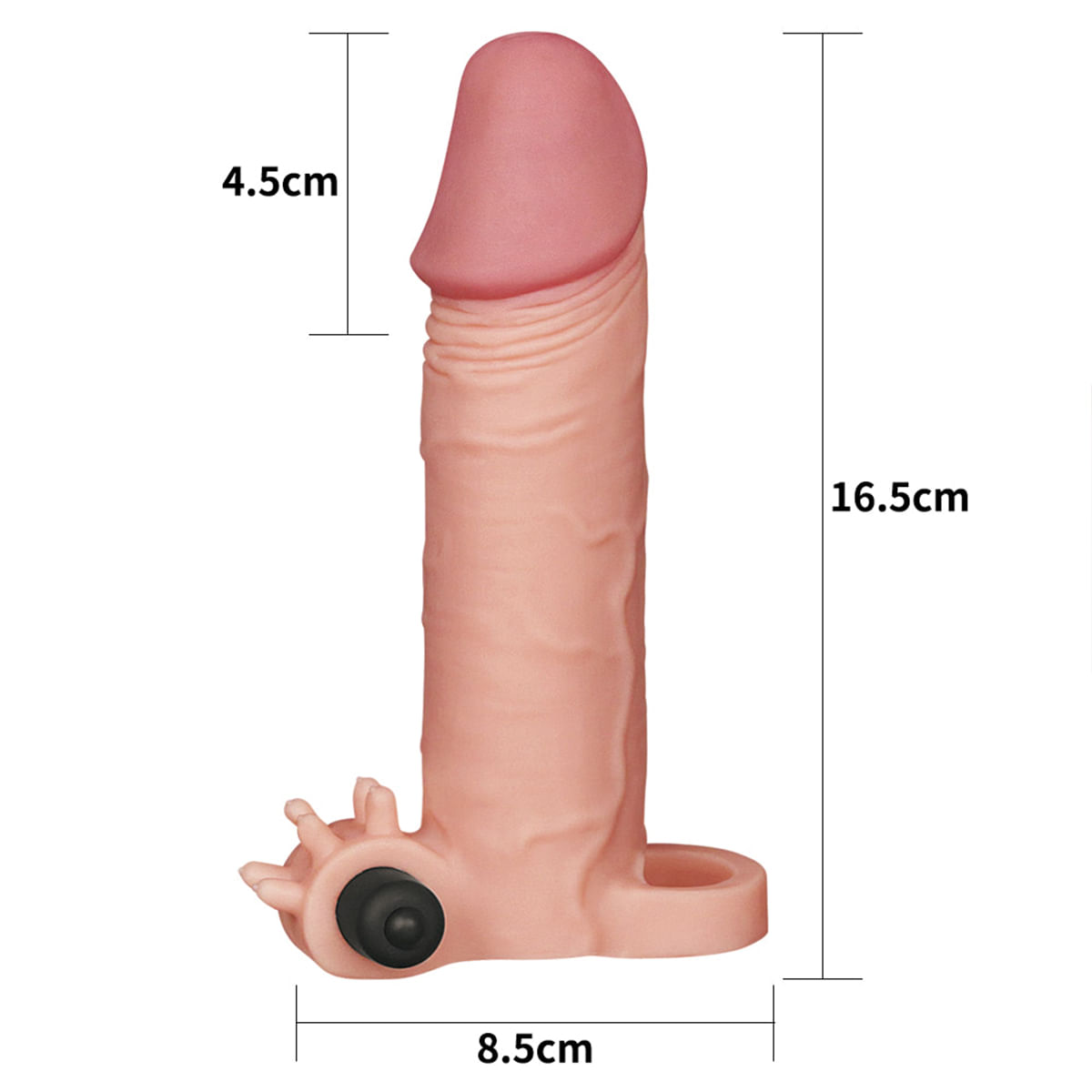 Capa Peniana com Cápsula Vibratória 5 cm e Anel para Escroto Vip Mix