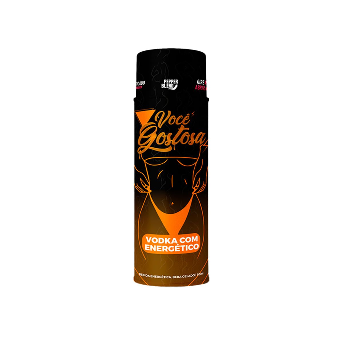 Bebida Energética Altamente Afrodisíaca Você Gostosa Sabor Vodka com Energético Pepper Blend