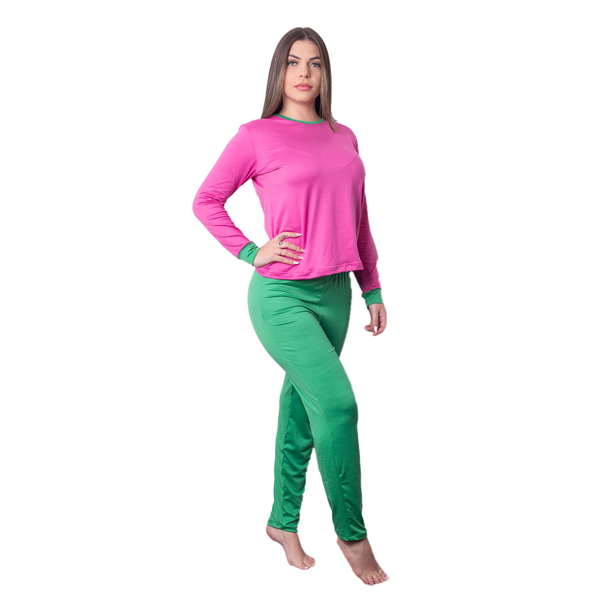 Pijama Longo Liso Coleção Inverno Hot Love