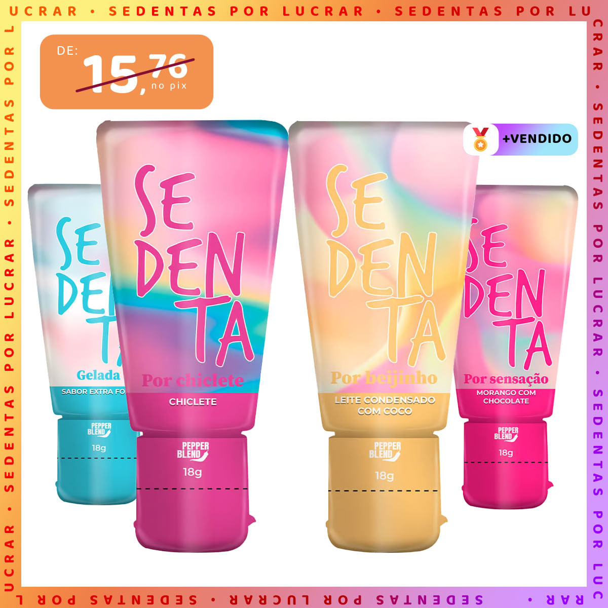 Kit Erótico com 4 Sedentinhas Por Sabor