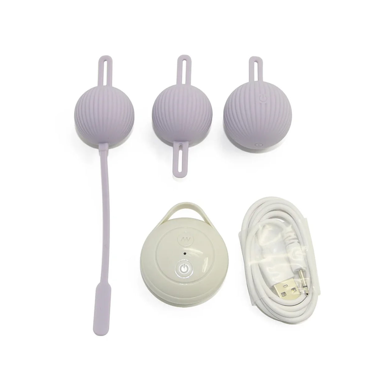 Kit Bolas de Pompoarismo com 3 Peças e 10 Modos de Vibração Me Ame Sex Toys