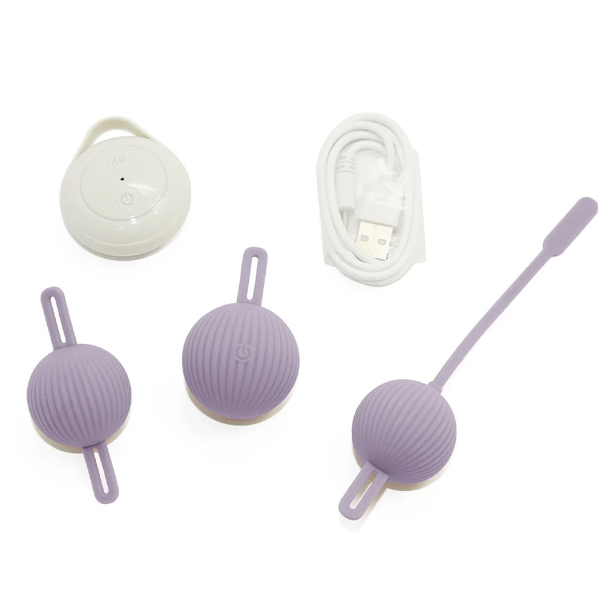 Kit Bolas de Pompoarismo com 3 Peças e 10 Modos de Vibração Me Ame Sex Toys