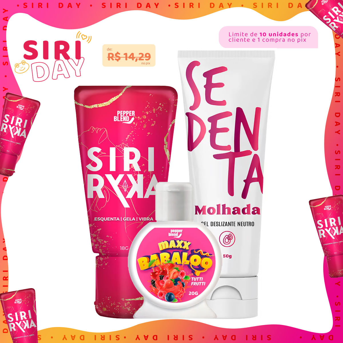 Kit Promocional com Siri Ryka, Maxx Babaloo e Sedenta Molhada