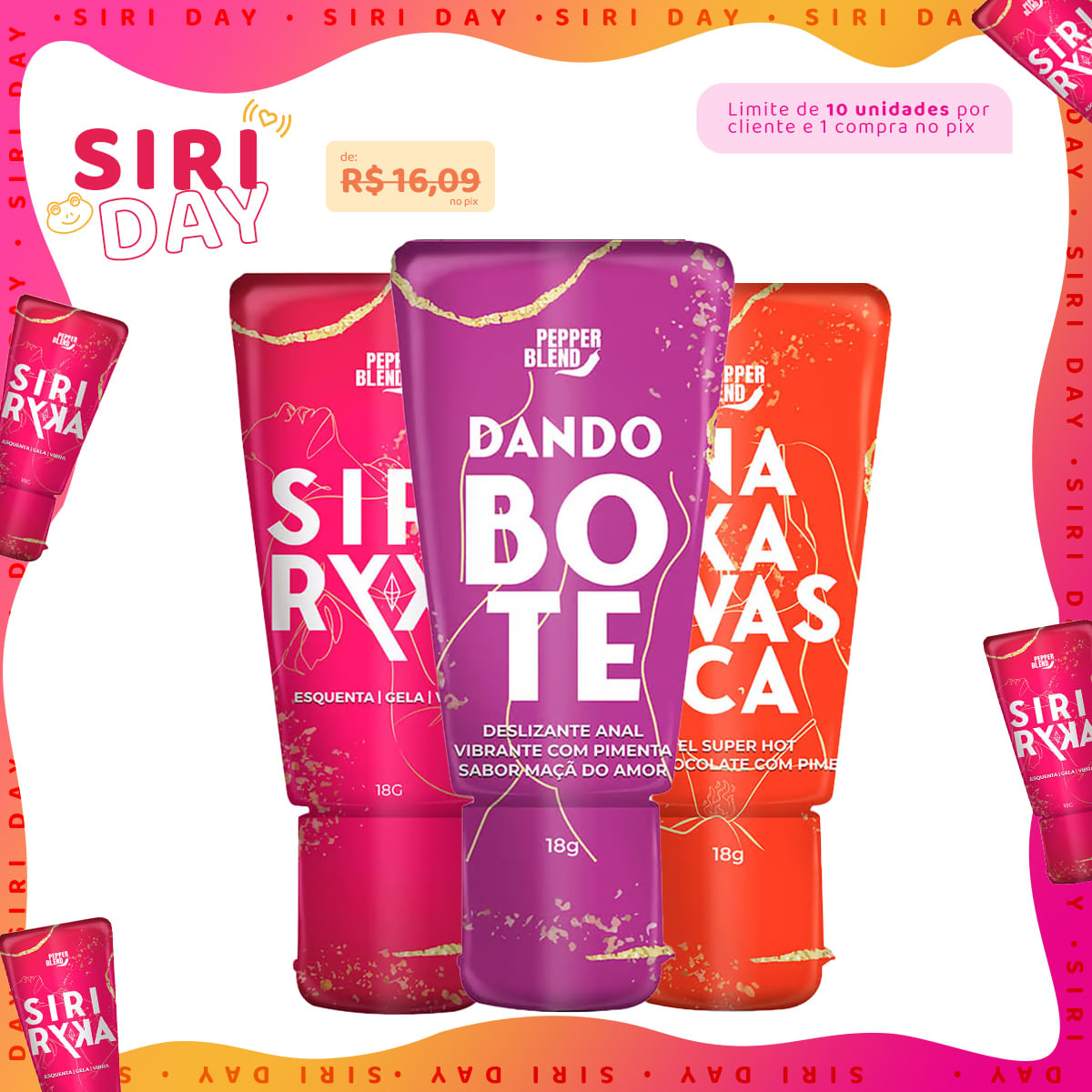 Kit Promocional com Siri Ryka, Dando o Bote e Faísca na Xavasca