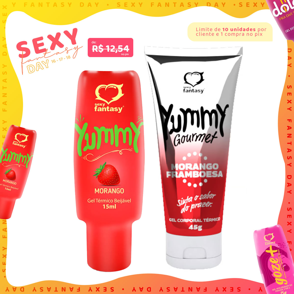 Kit Promocional com Yummy Morango e Yummy Gourmet Morango com Framboesa