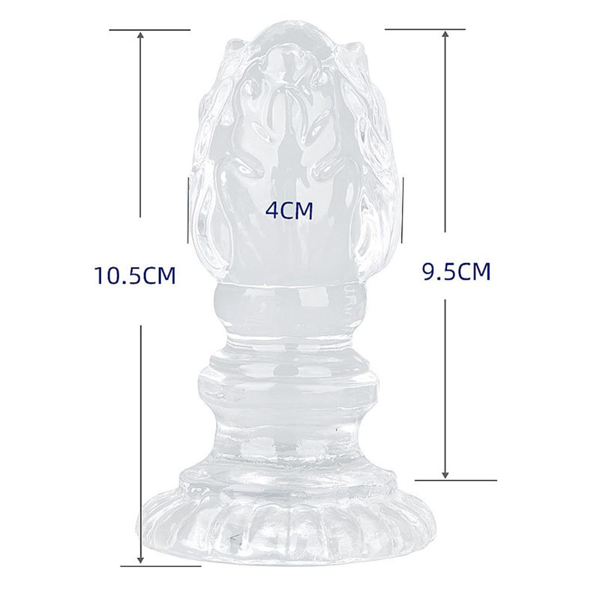 Plug Anal em Silicone com Textura 10,5x4cm Sexy Import