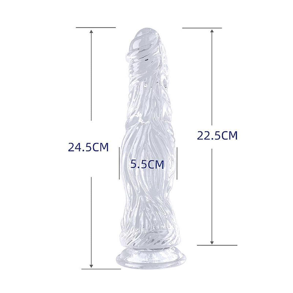 Plug Anal em Silicone com Ventosa 24,5x5,5cm Sexy Import
